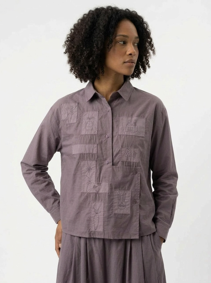 Japanese Minimal Shirt – Dusty Plum