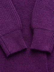 Maxi Split Purple Turtleneck Pullover-SimpleModerne