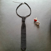 Perlu Drauge Black Tie Necklace-SimpleModerne
