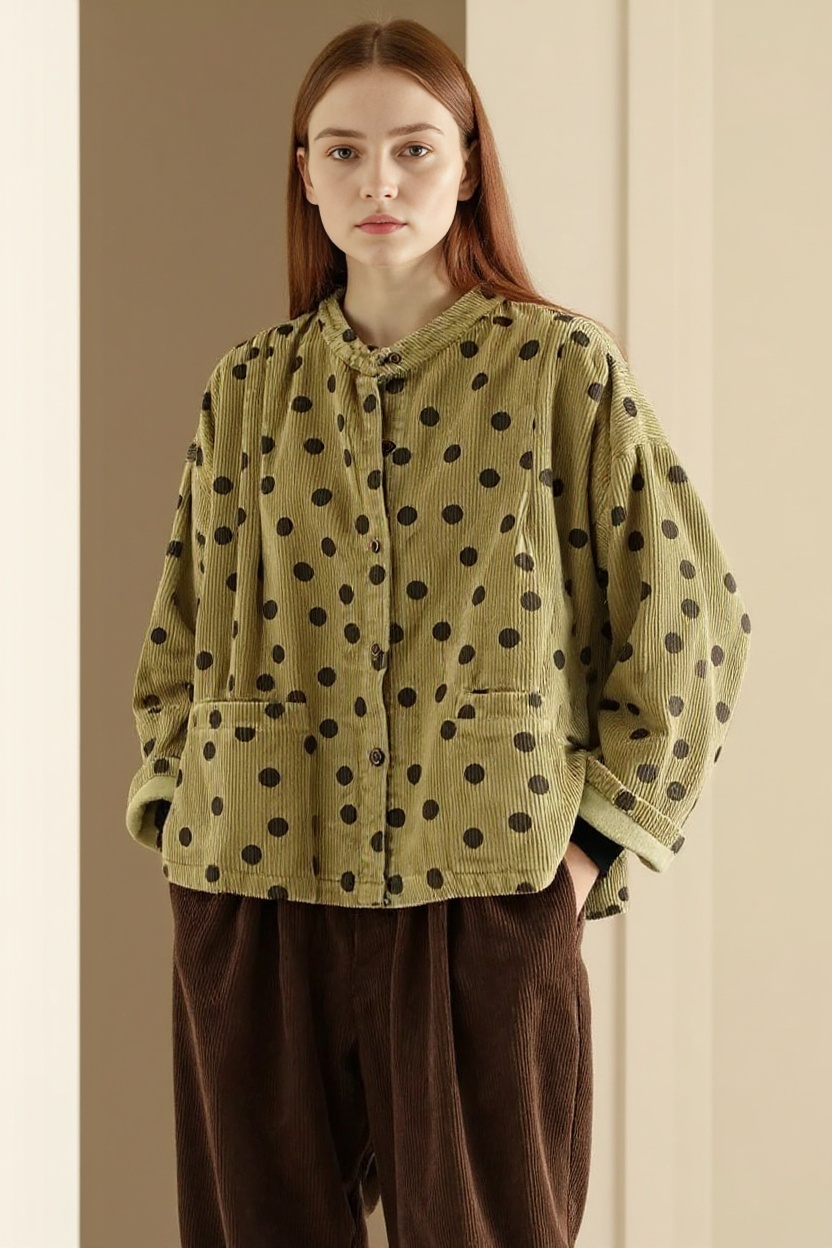 Spotted Comfort – Corduroy Jacket-SimpleModerne