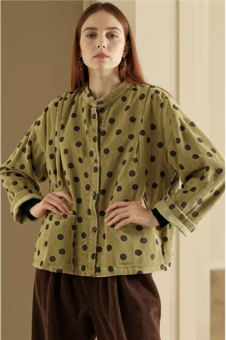 Spotted Comfort – Corduroy Jacket-SimpleModerne
