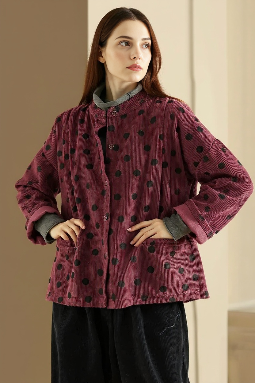 Spotted Comfort – Corduroy Jacket-SimpleModerne