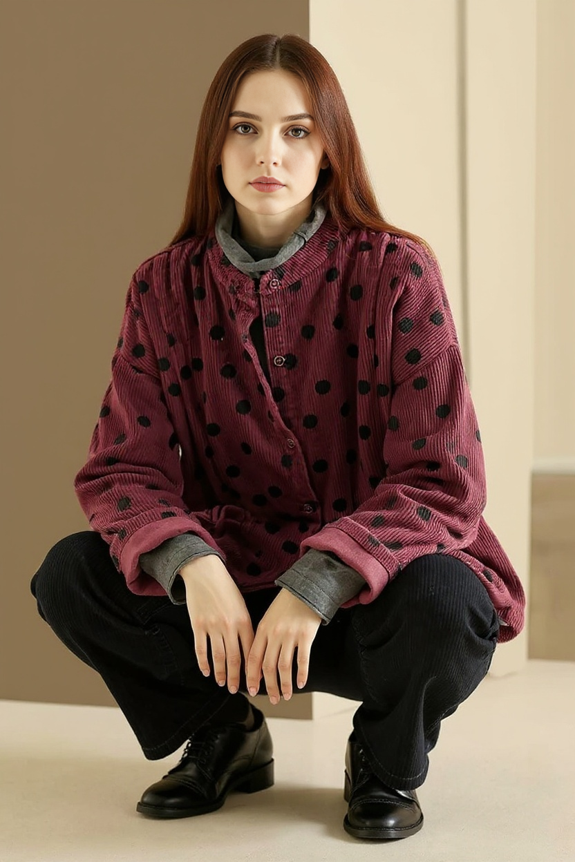 Spotted Comfort – Corduroy Jacket-SimpleModerne