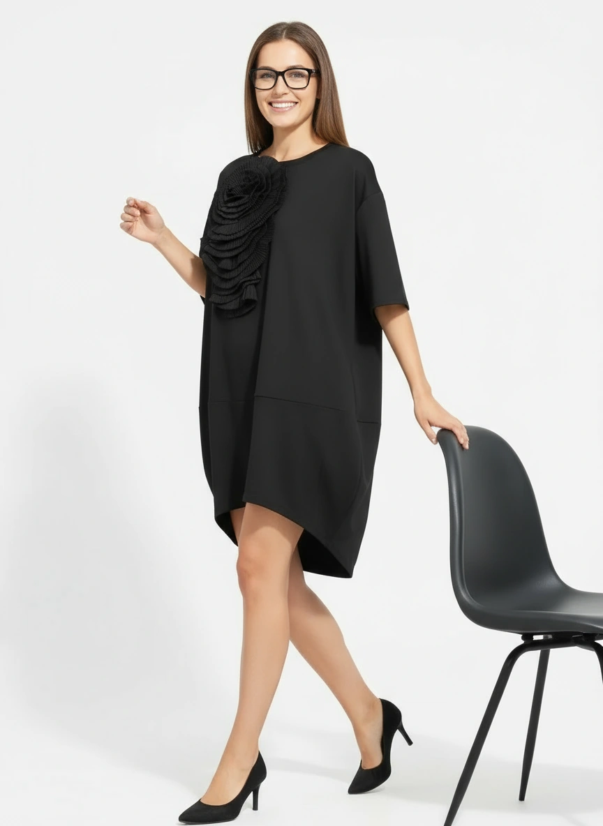 Jazz Up Relaxed Fit Shirt Dress-SimpleModerne