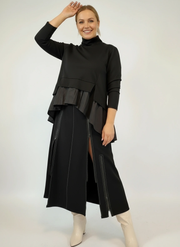 Emignute Asymmetrical Ruffled Sweatshirt-SimpleModerne