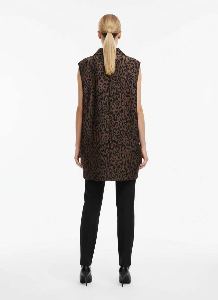 Jazz Up Leopard Print Oversized Fit Vest-SimpleModerne