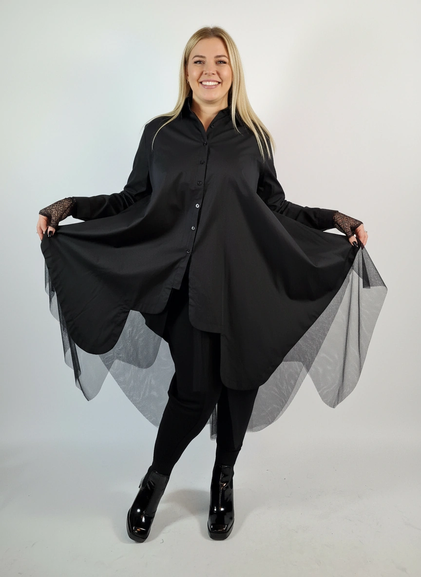 Mano Gote Irregular Design Shirt-SimpleModerne