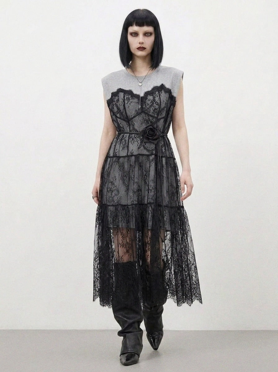 Simple Moderne Layered Gothic Lace Overlay Dress – Sporty Tank Meets R – SimpleModerne