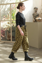 Polka Dot Corduroy Trousers – Relaxed Fit, Warm & Playful-SimpleModerne