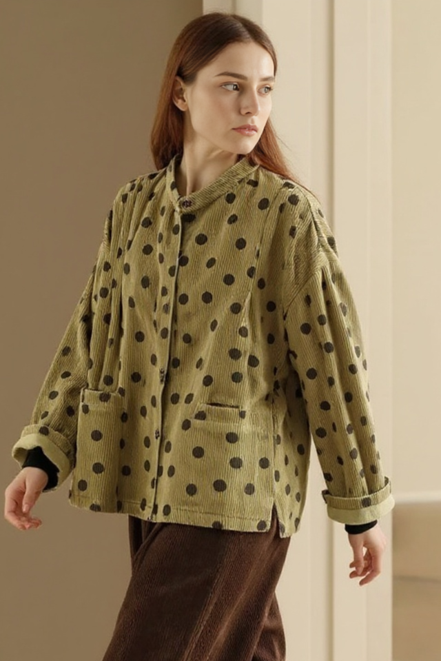 Spotted Comfort – Corduroy Jacket-SimpleModerne