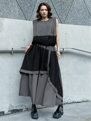 Mesh Me Up Asymmetric Skirt – Dark Industrial Layers-SimpleModerne