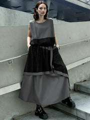 Mesh Me Up Asymmetric Skirt – Dark Industrial Layers-SimpleModerne