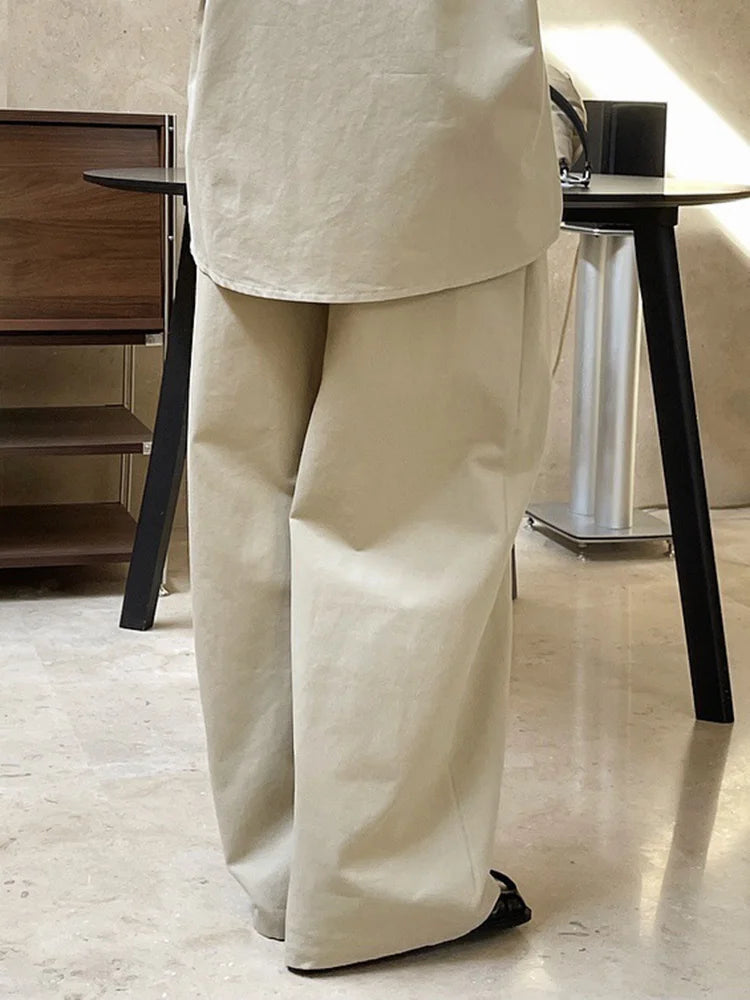 High-Waist Cargo Style Trousers with Maxi Exterior Pockets – Available in Khaki & Black-SimpleModerne