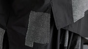 Urban Patchwork Two-Piece Set – Asymmetric Shirt & Wide Capri Pants-SimpleModerne