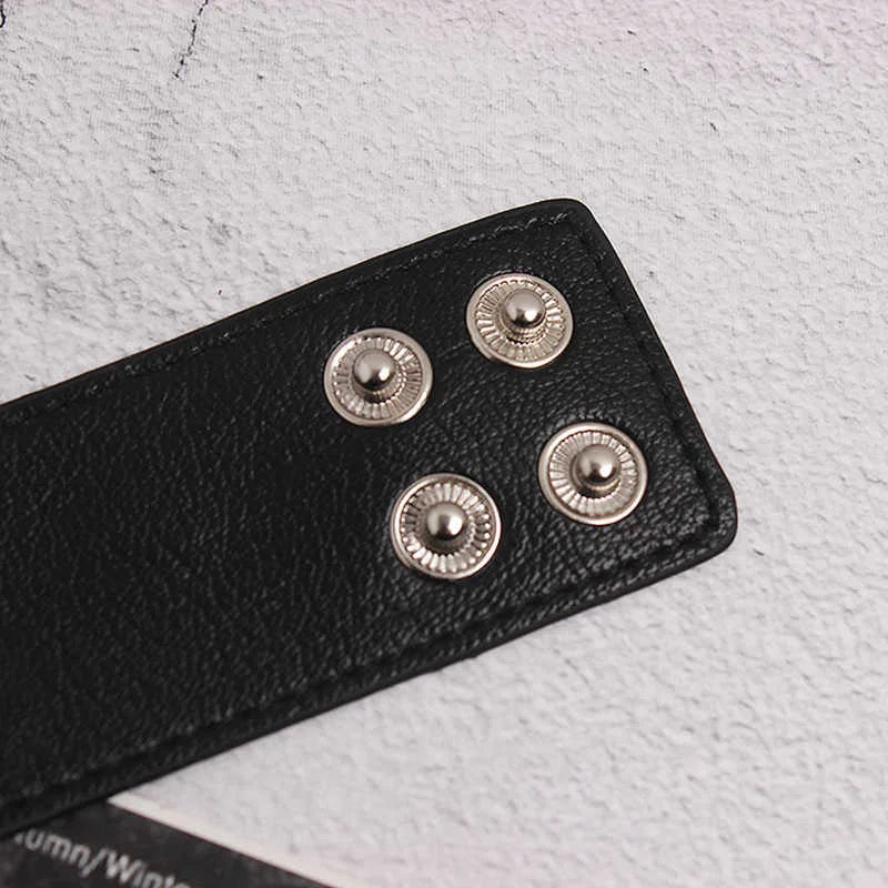 Casual Minimal Goth Soft Vegan Leather Arm Bracelet-SimpleModerne