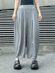 Balloon Style Trousers – Charcoal Gray-SimpleModerne