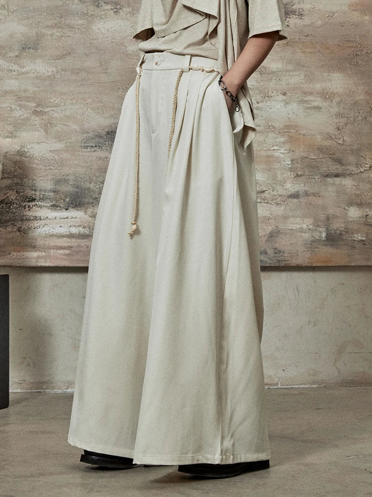 High-Waisted Wide-Leg Trousers – Flowy Palazzo Style in Black, Brown & Cream-SimpleModerne