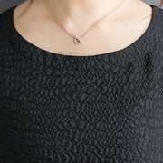 Oversized Lantern Sleeve Dress with Asymmetrical Hemline – Gothic Inspired Minimalism-SimpleModerne