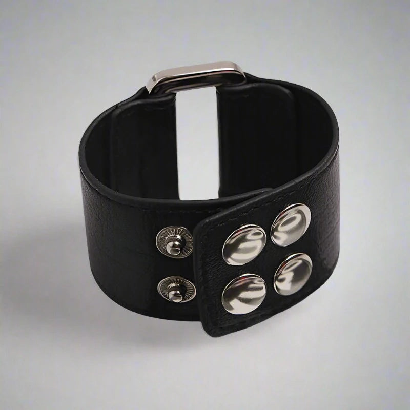 Casual Minimal Goth Soft Vegan Leather Arm Bracelet-SimpleModerne