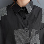 Urban Patchwork Two-Piece Set – Asymmetric Shirt & Wide Capri Pants-SimpleModerne