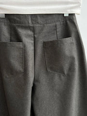 Architectural Wide-Leg Wrap Trousers – Modern Minimalist Design in Grey or Blue-SimpleModerne