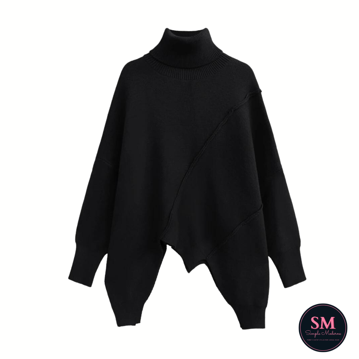 Simple 2025 black turtleneck
