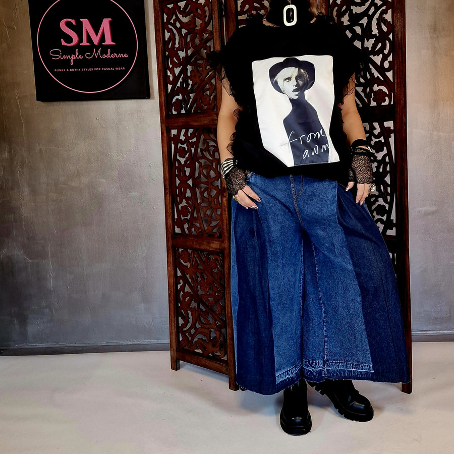 Urshulle Wide Legged Denims-SimpleModerne
