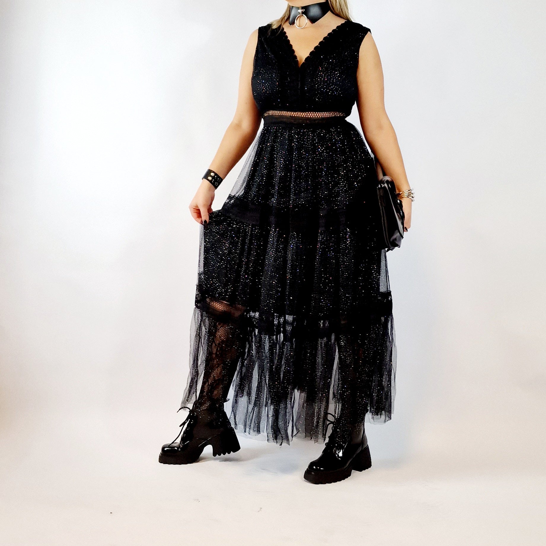 Chic Maxi Sequin Dress-SimpleModerne
