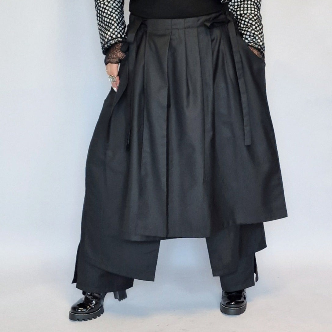 Simple Moderne Irregular Design Layered Trousers-SimpleModerne