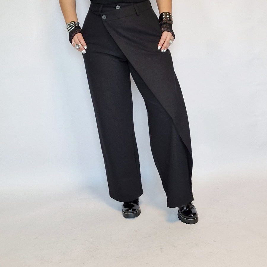 Jazz Up Irregular Design Maxi Length Overlay Pants-SimpleModerne