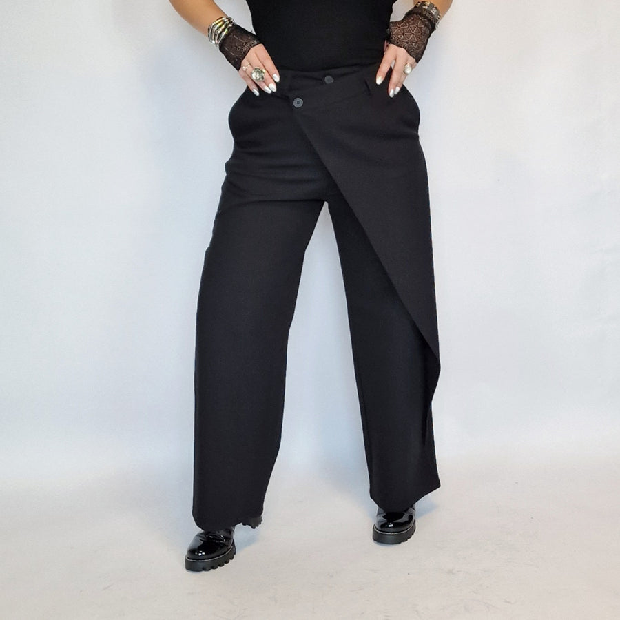 Jazz Up Irregular Design Maxi Length Overlay Pants-SimpleModerne