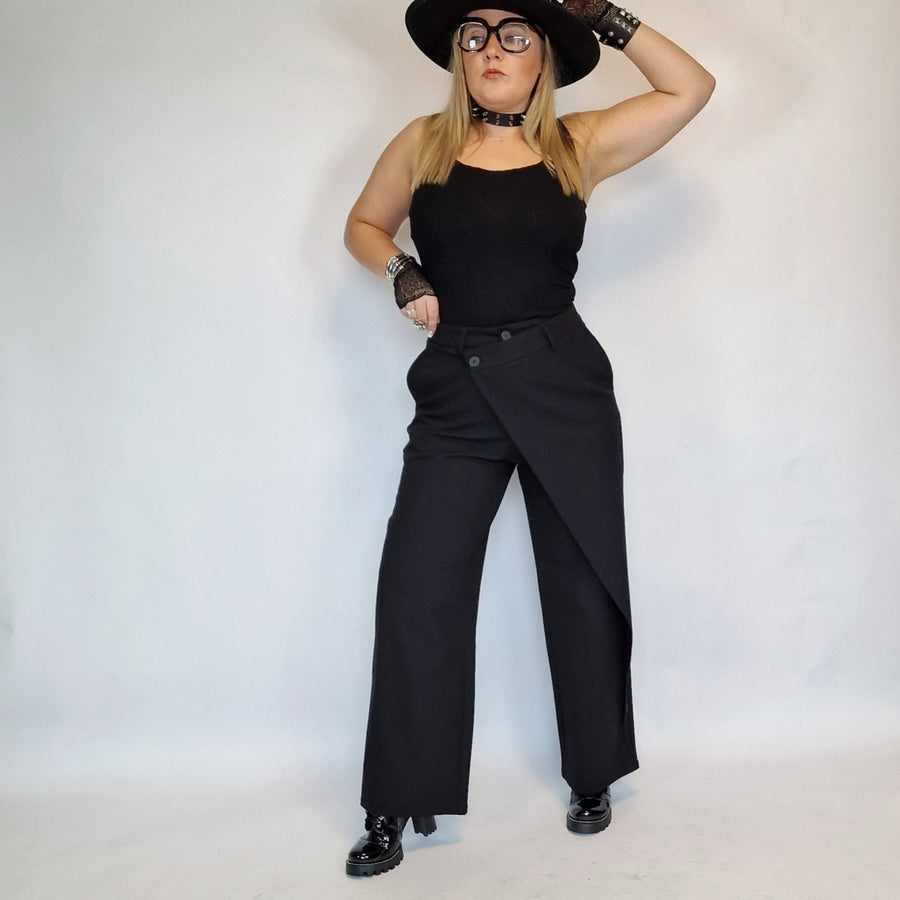 Jazz Up Irregular Design Maxi Length Overlay Pants-SimpleModerne