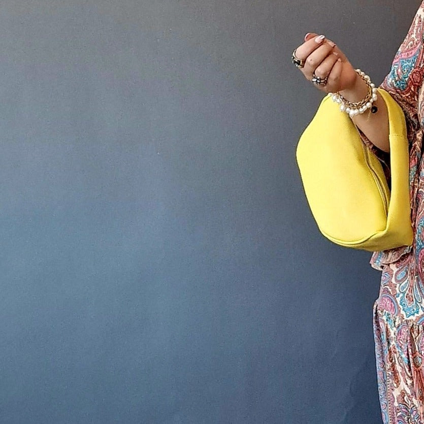 Simple Moderne Yellow Mini Moon Bag-SimpleModerne
