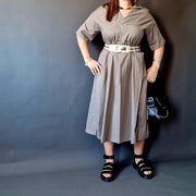 Californian Gypsy Belted Linen Dress-SimpleModerne