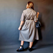 Californian Gypsy Belted Linen Dress-SimpleModerne