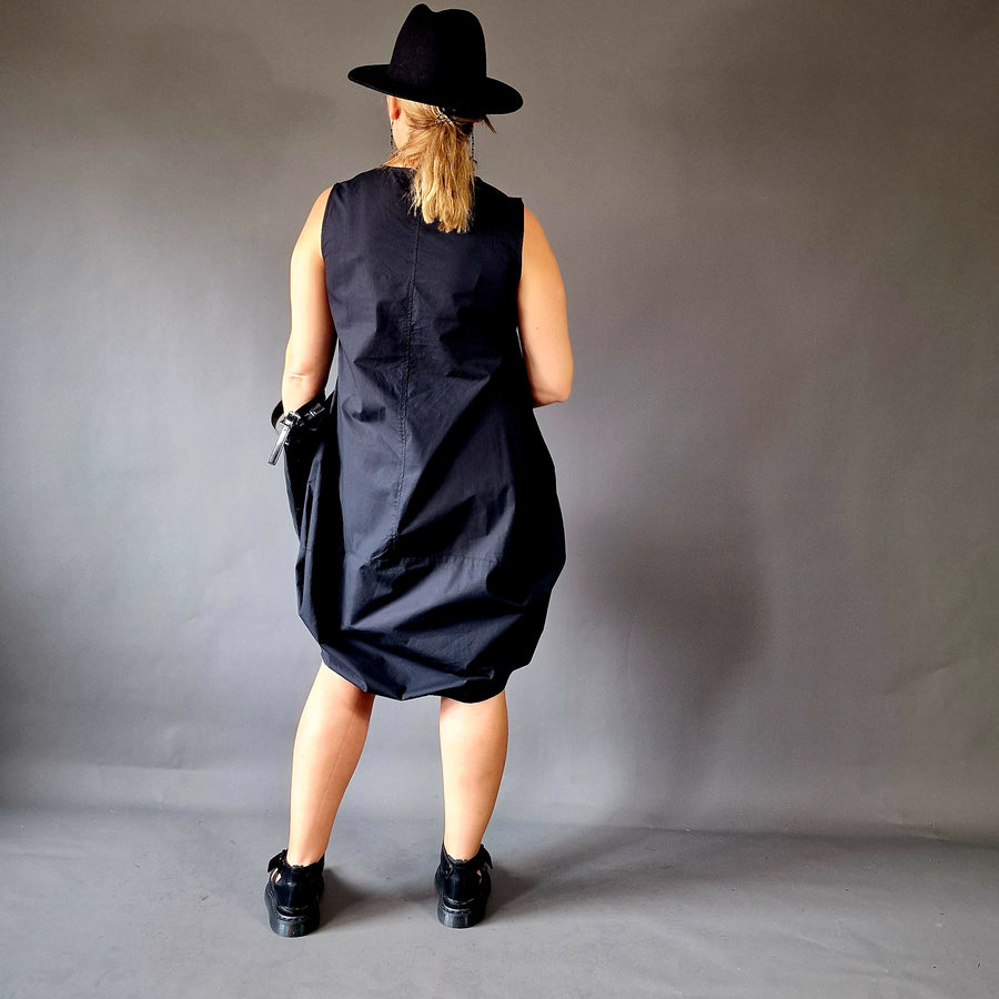 Casual Minimal Goth Bell Dress-SimpleModerne
