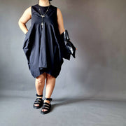Casual Minimal Goth Bell Dress-SimpleModerne