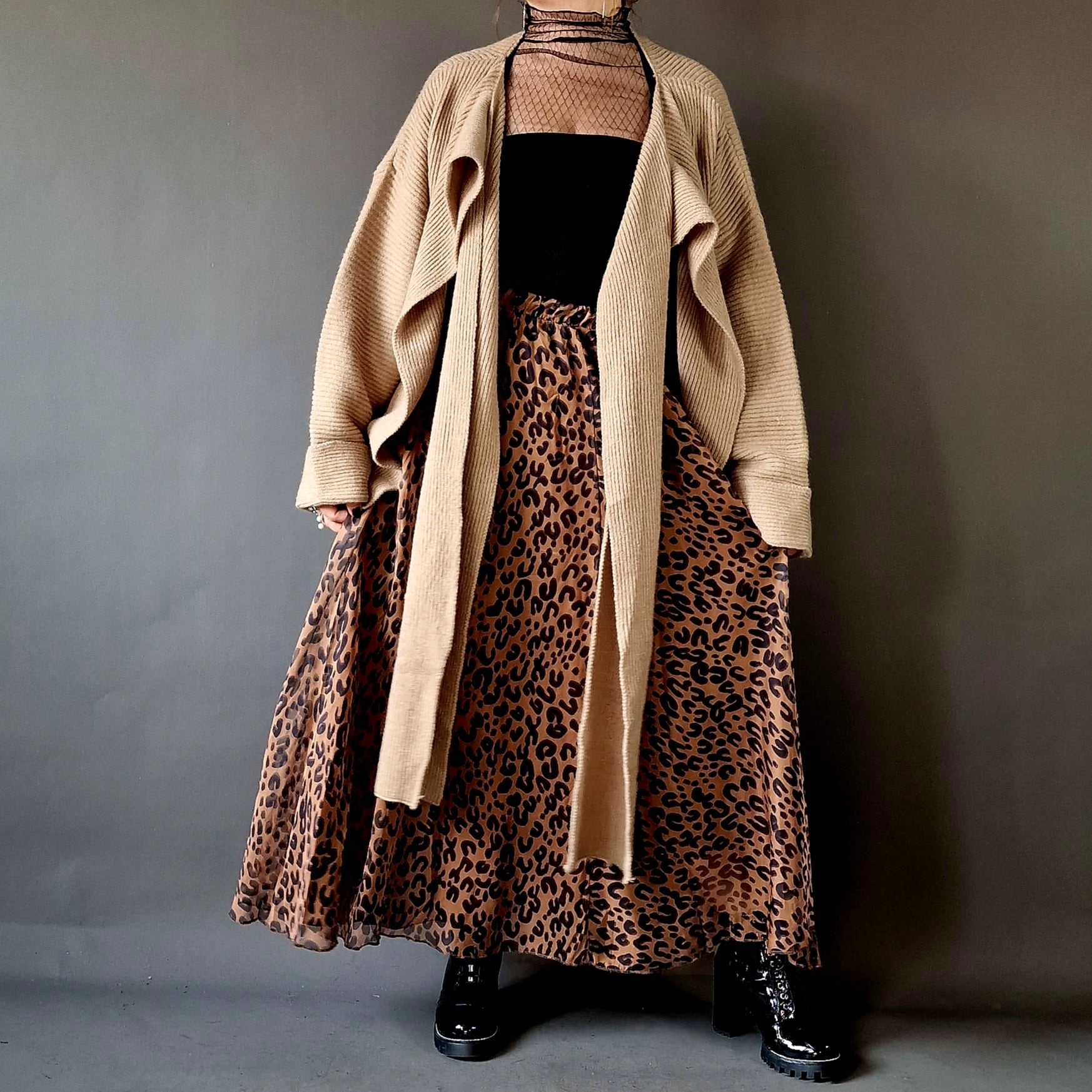 Simple Moderne Jazz Up Leopard Print Maxi Skirt-SimpleModerne