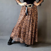 Simple Moderne Jazz Up Leopard Print Maxi Skirt-SimpleModerne