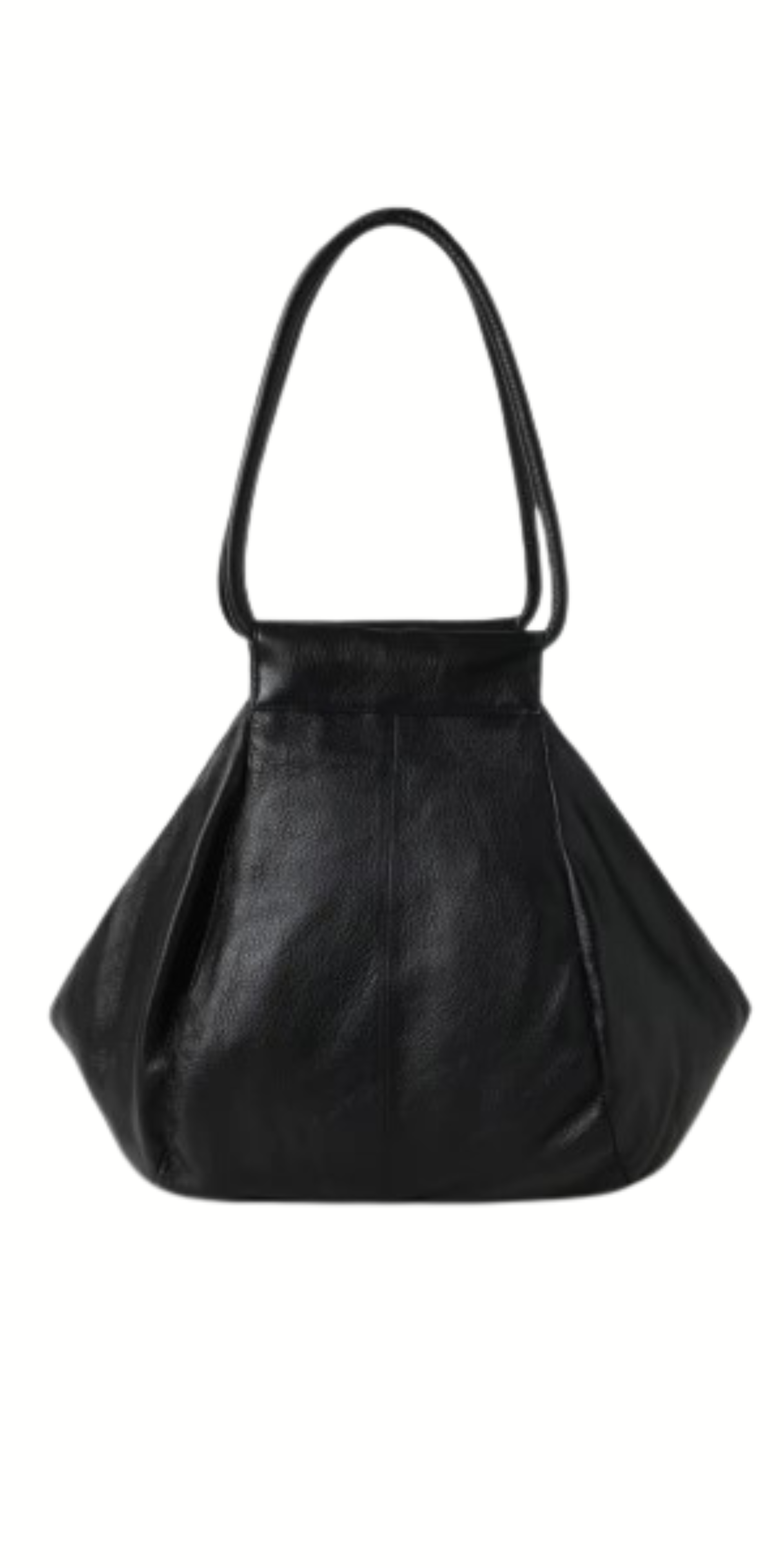 Oversized Genuine Leather Tote Bag – Funky Zip Detail & Round Handles