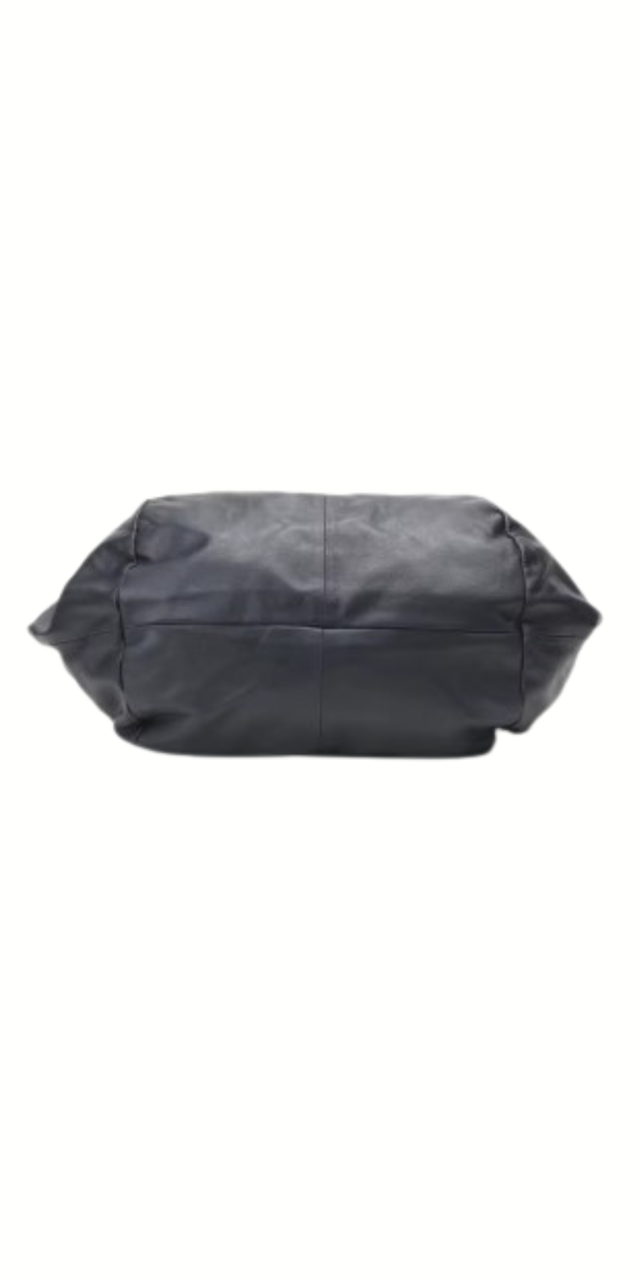 Oversized Genuine Leather Tote Bag – Funky Zip Detail & Round Handles