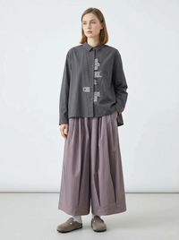 Balloon Volume Trousers – Dusty Plum-SimpleModerne