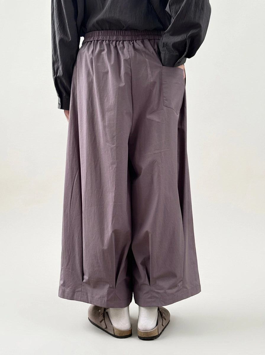 Balloon Volume Trousers – Dusty Plum-SimpleModerne