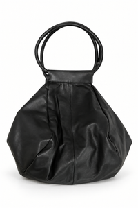 Oversized Genuine Leather Tote Bag – Funky Zip Detail & Round Handles-SimpleModerne