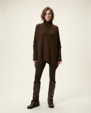 Batwing Turtleneck Knit Sweater-SimpleModerne