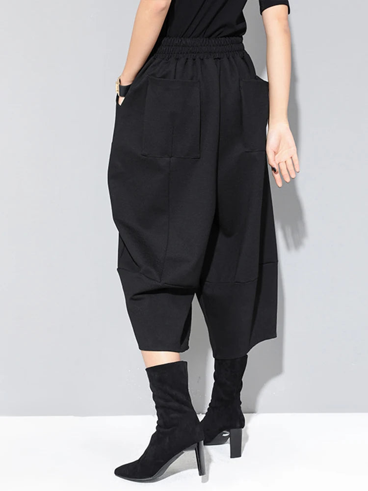 Casual Edge Sculpted Cropped Trousers-SimpleModerne