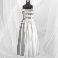 Casual Minimal Goth Marry Me Maxi White Dress-SimpleModerne