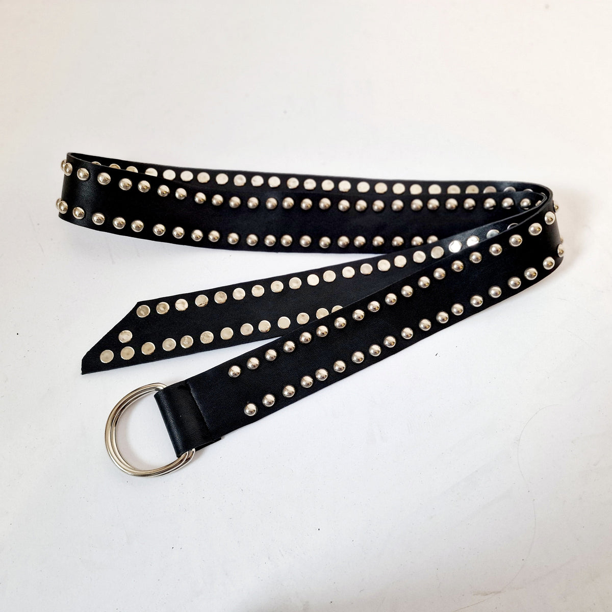 Casual Minimal Goth Rivet Girl Belt-SimpleModerne