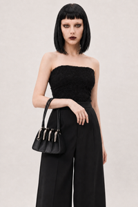Chic Gothic Multi-Section Coin Bag – Unique Design with Dual Handles-SimpleModerne