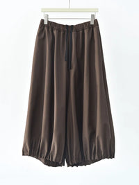 Cocoa Balloon Cropped Trousers – Relaxed Minimalist Volume Pants-SimpleModerne